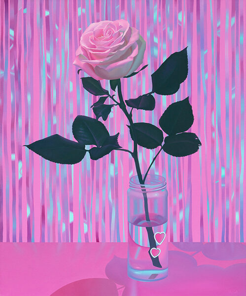 A4 Giclée Art Print "Rose in a Glass Jar"